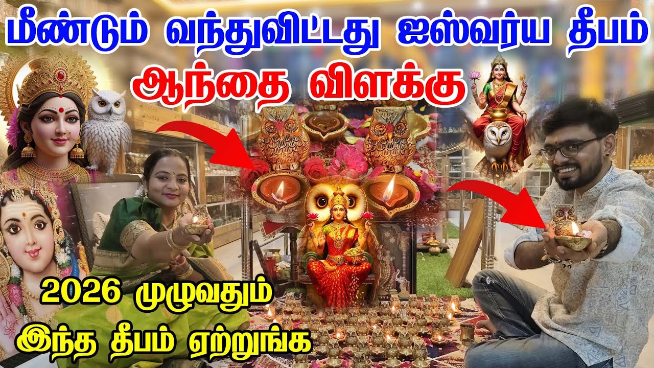 பணத்தை ஈர்க்கும் மகாலட்சுமி கடாட்சம் தரும் ஆந்தை விளக்கு Mahalakshmi Kadaksham | SRISHTI OLI SHOP
