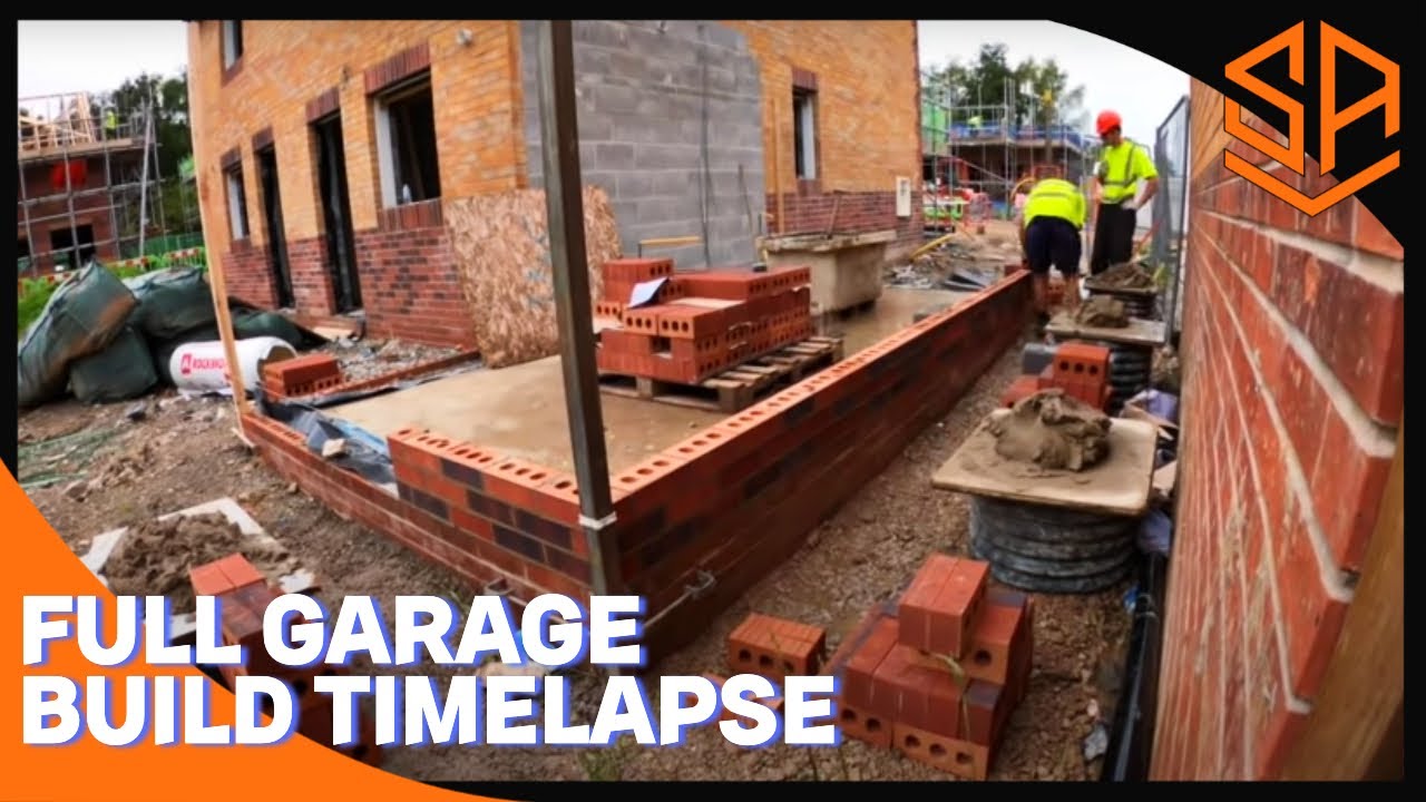 TIME LAPSE  FULL SINGLE GARAGE BUILD