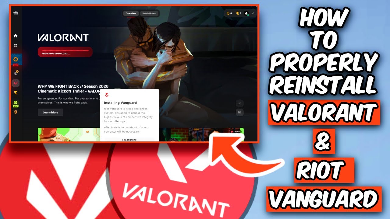 КАК УДАЛИТЬ И ПЕРЕУСТАНОВИТЬ VALORANT