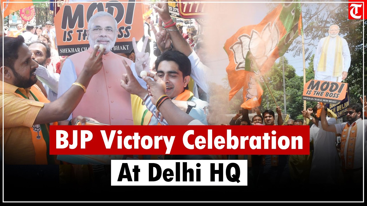 BJP Supporters Celebrate Victory | Assembly Election Results 2026 at Delhi HQ