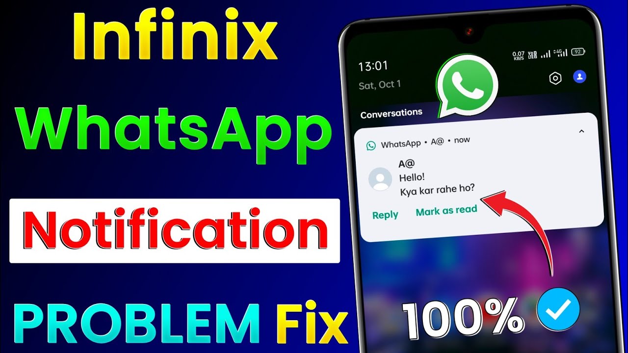 Infinix WhatsApp Notification Problem Solve ! How To Fix WhatsApp Notification Problem In Infinix