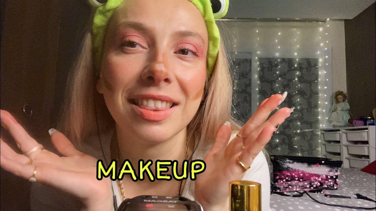 MAKYAJ YAPIYORUM 💄 SAÇIMI YAPIYORUM #türkçeasmr #makeup #makeupasmr