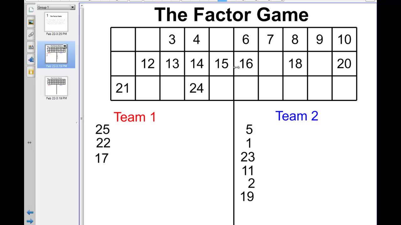 The Factor Game