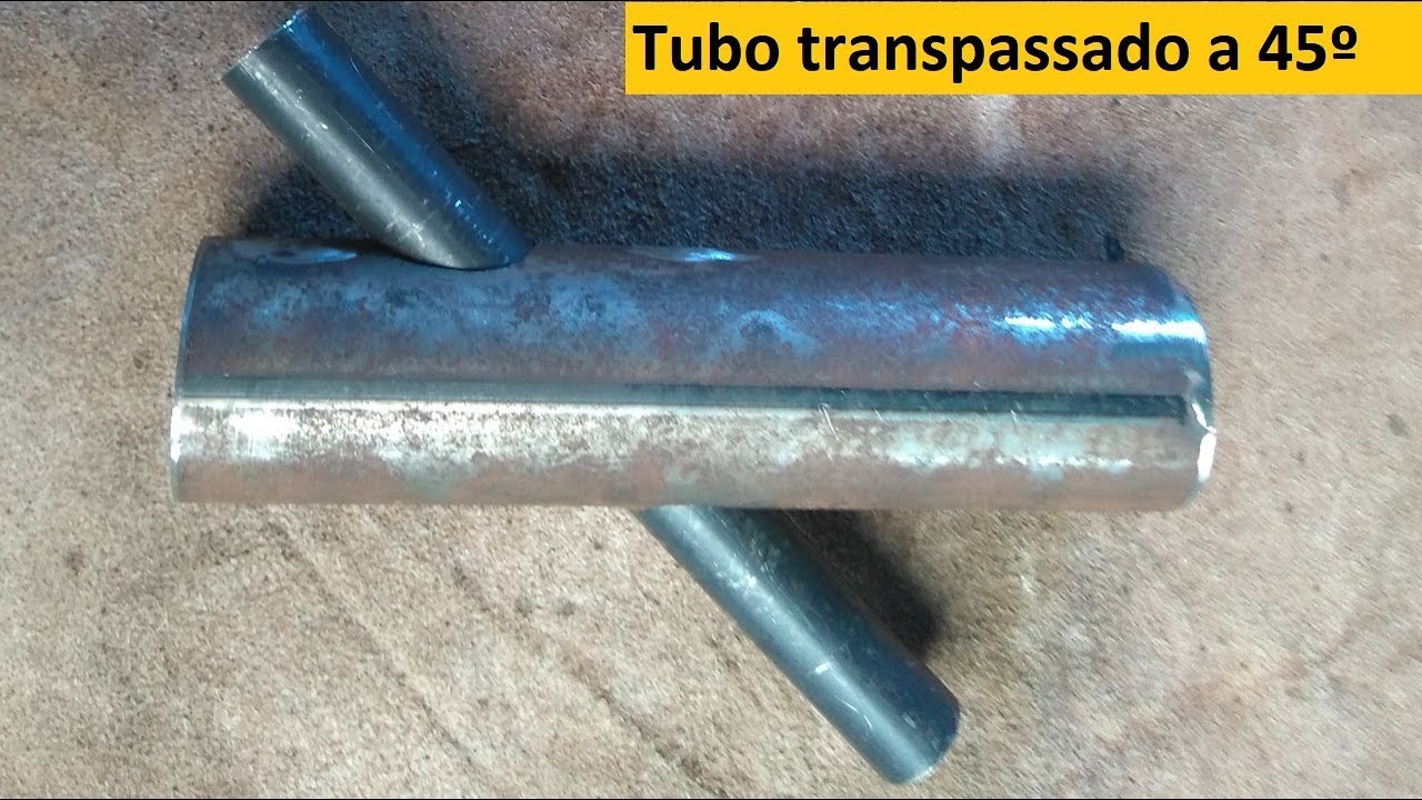 Como furar inclinado um tubo com serra copo