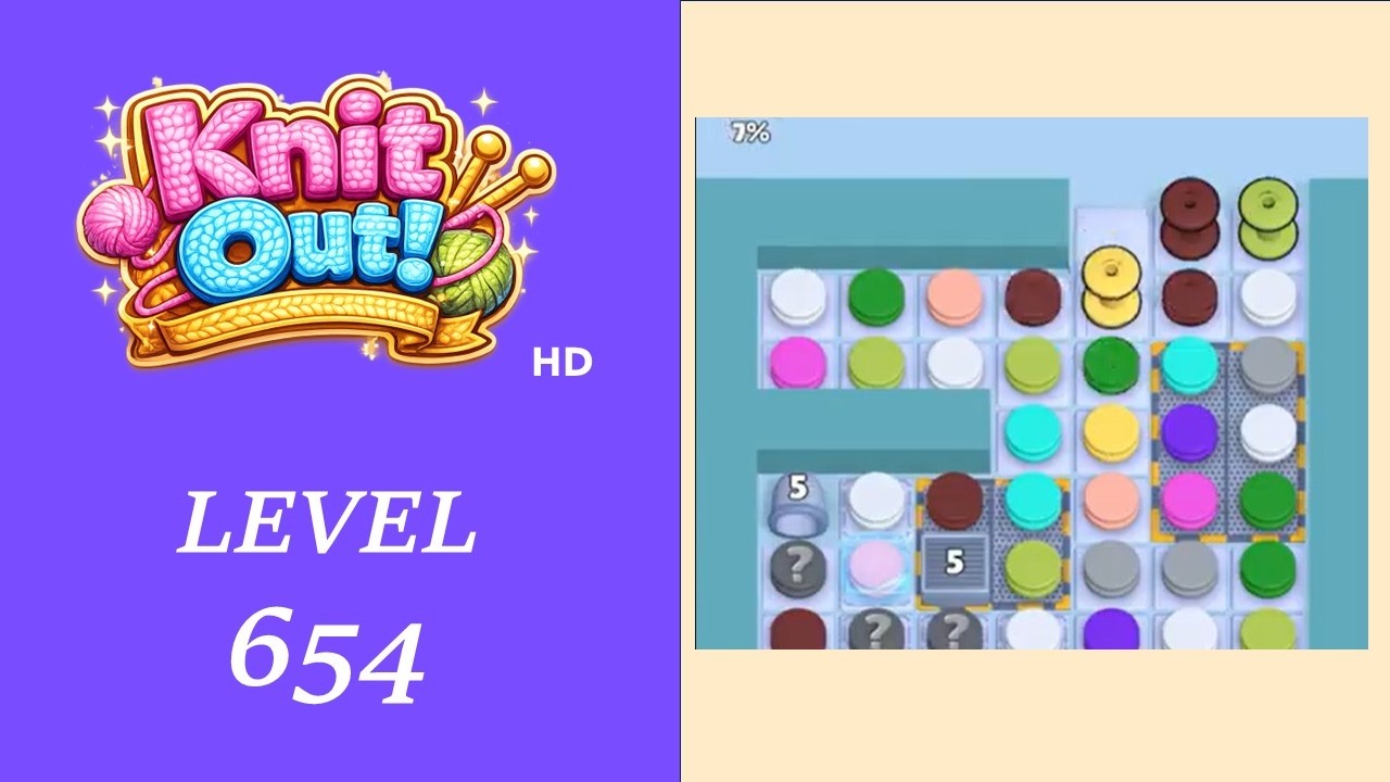 Knit Out - Level 654 Solution Walkthrough | No Boosters used