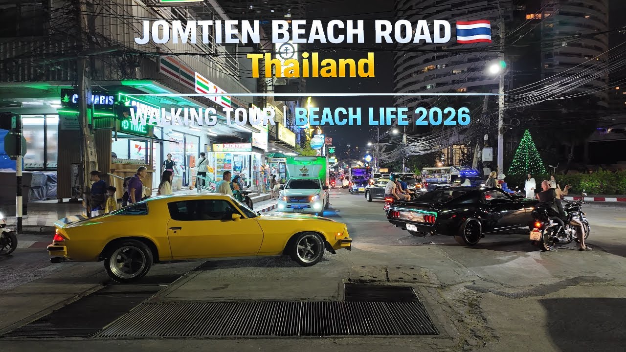 Jomtien Beach Road 🇹🇭 Thailand &ndash; Walking Tour | Beach Life 2026