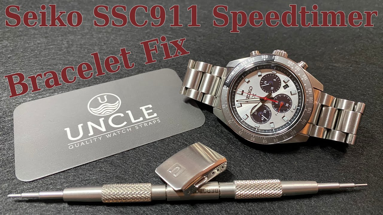 Seiko SSC911 Speedtimer Bracelet Fix with UNCLE Clasp cover.