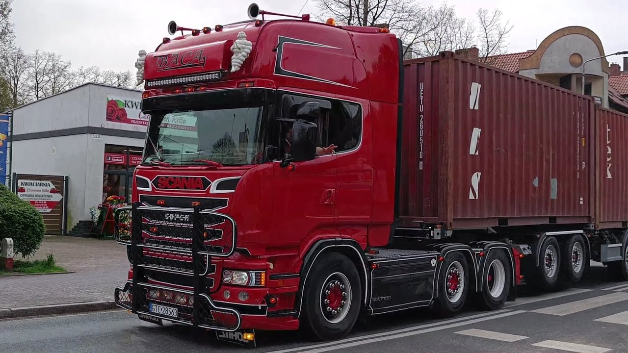 Scania R500 V8 Open pipe Baca Transport 