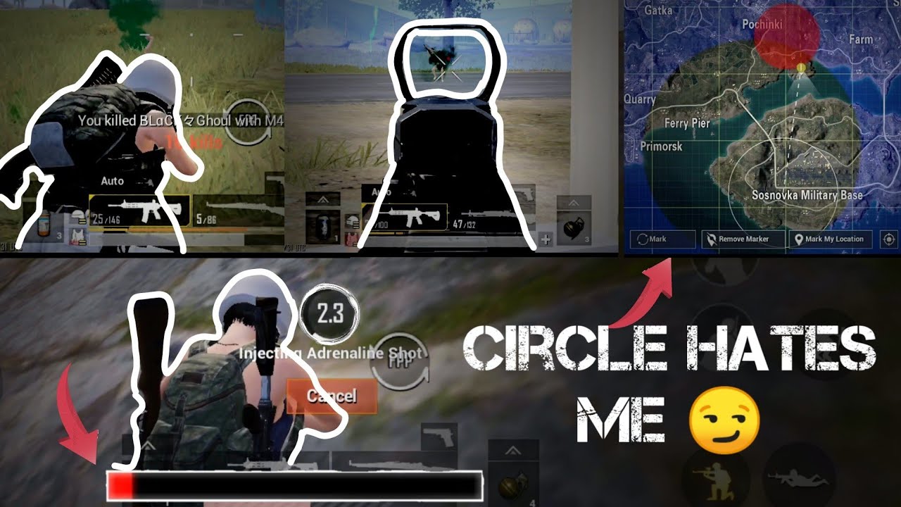 circle hates me 😠 | But I never stop | PubG_Mobile