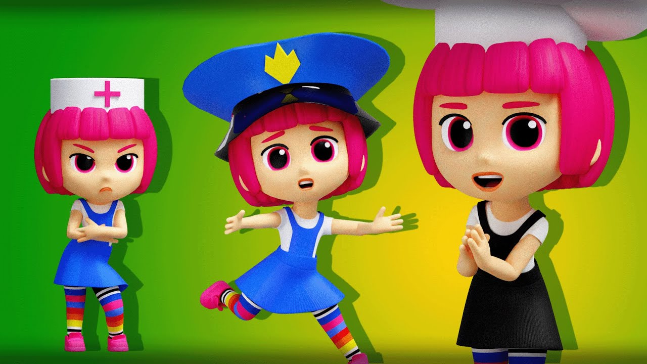 Learn Professions with Lya-Lya: The Doctor, Firefighter, Police and the Chef | D Billions Kids Songs