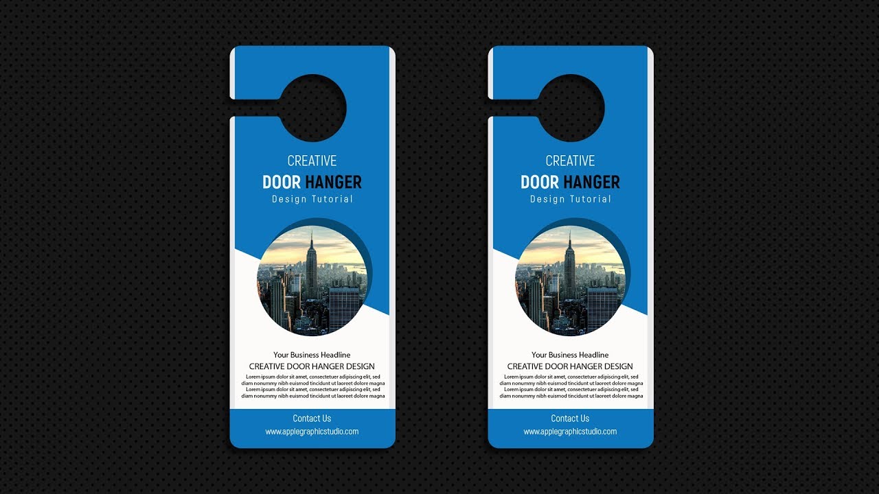 Business Door Hanger Design   Adobe Illustrator Tutorial