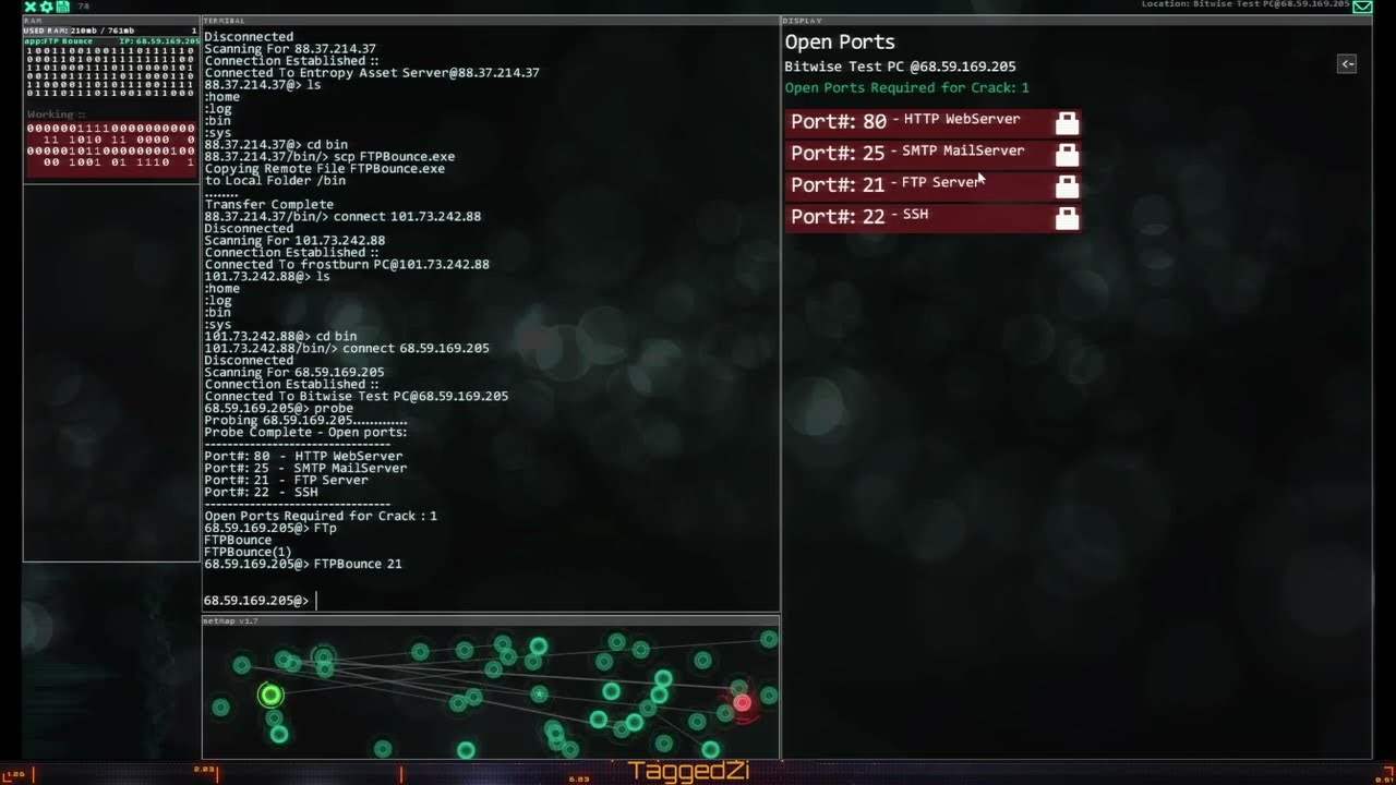 Hacknet - How to open FTP port 21.