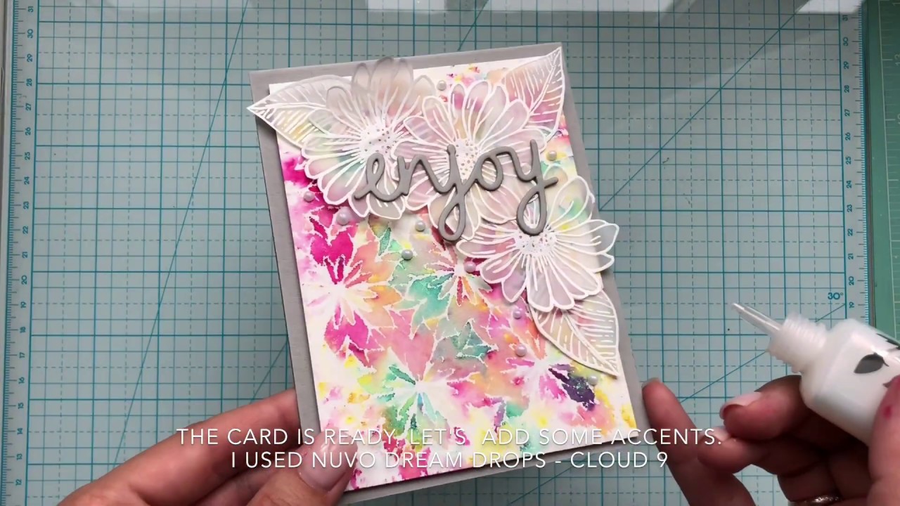 Vellum Flowers and Nuvo Shimmer Powders with Svetlana