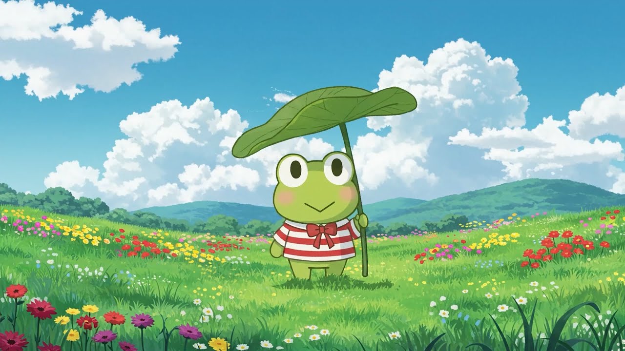 Keroppi's Spring Chill🌸Soft Lofi for Clam & Focus 🎧 Chill & Cute Lofi for Relax & Study 📚