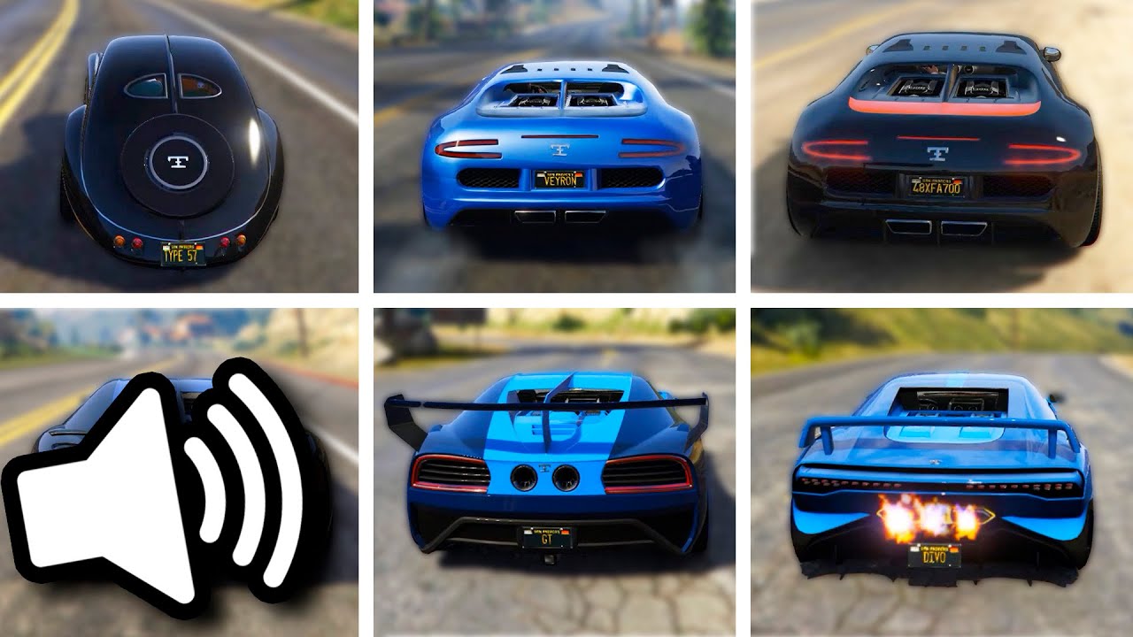 ALL GTA 5 Bugatti with REAL sound 🔊