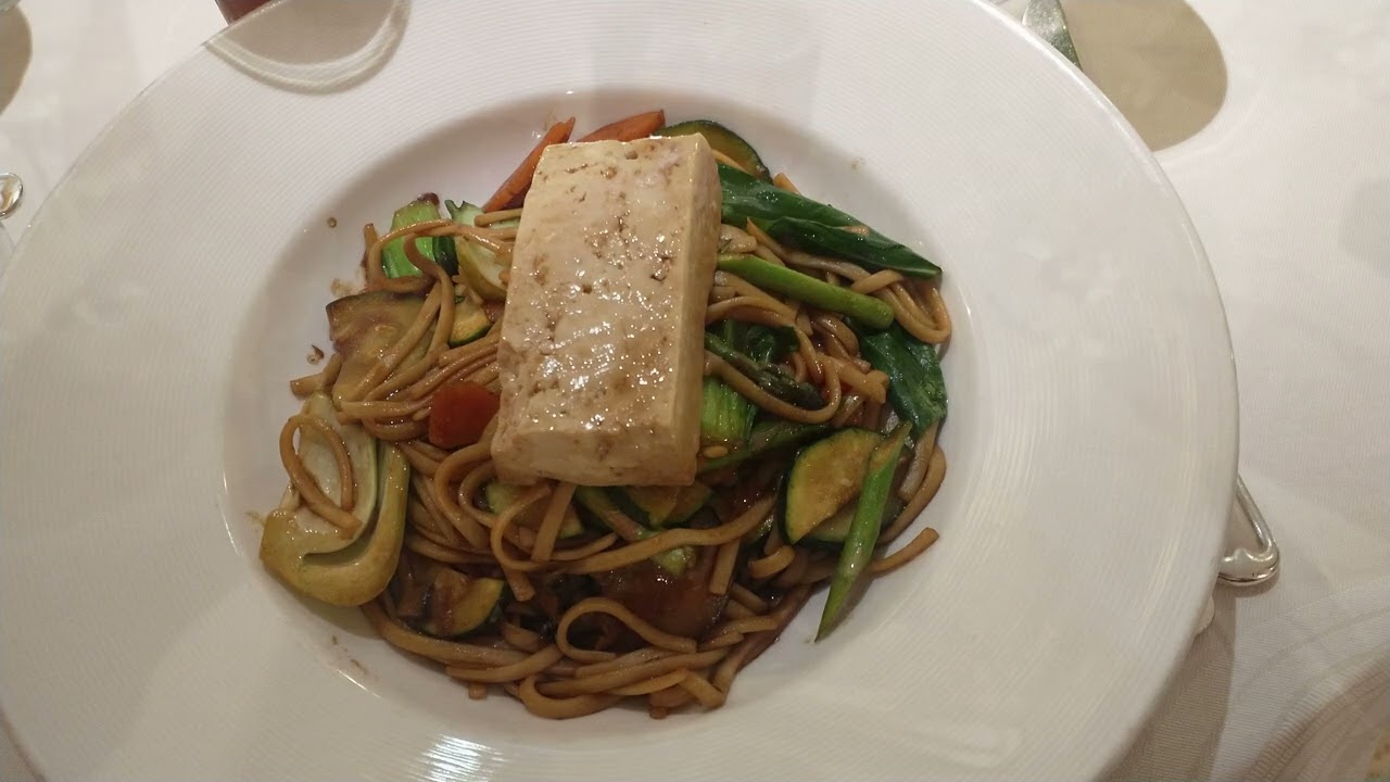 Vegan dishes on our 2022 Diamond Princess cruise in the MDR