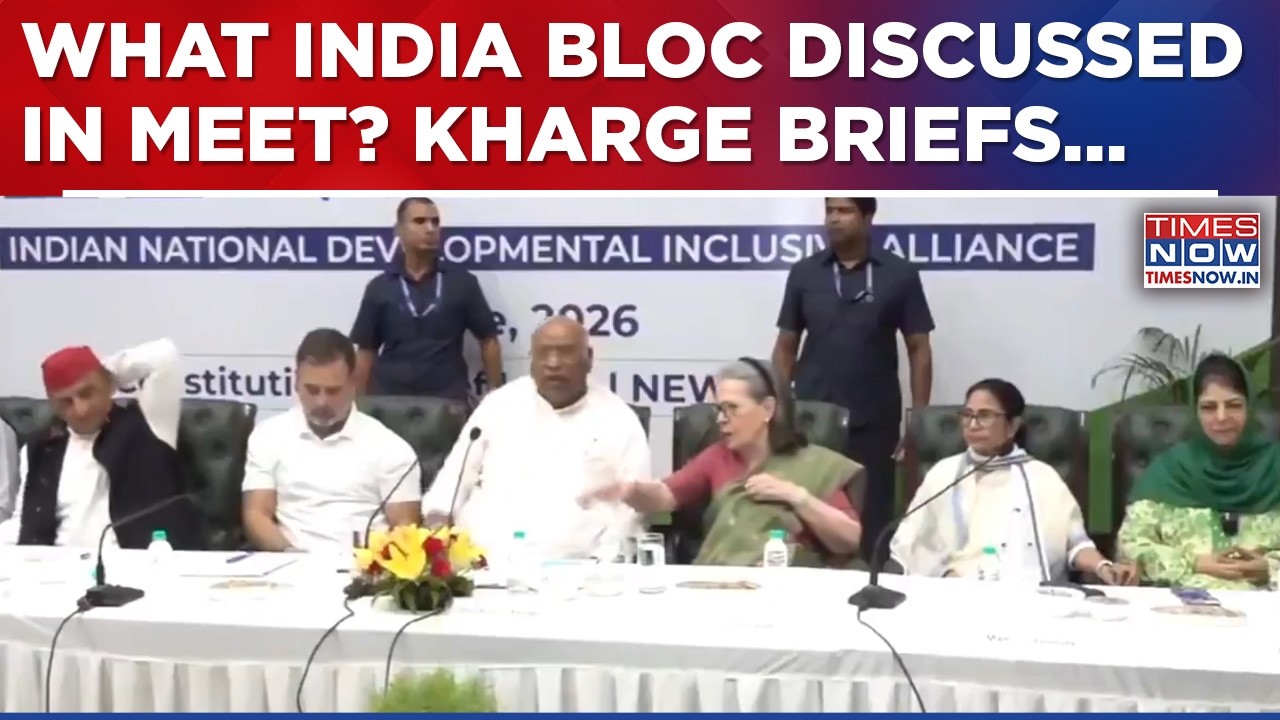 Kharge Addresses PC After INDIA Bloc Meeting, Briefs What Was Discussed Meet Attended By 25 Parties