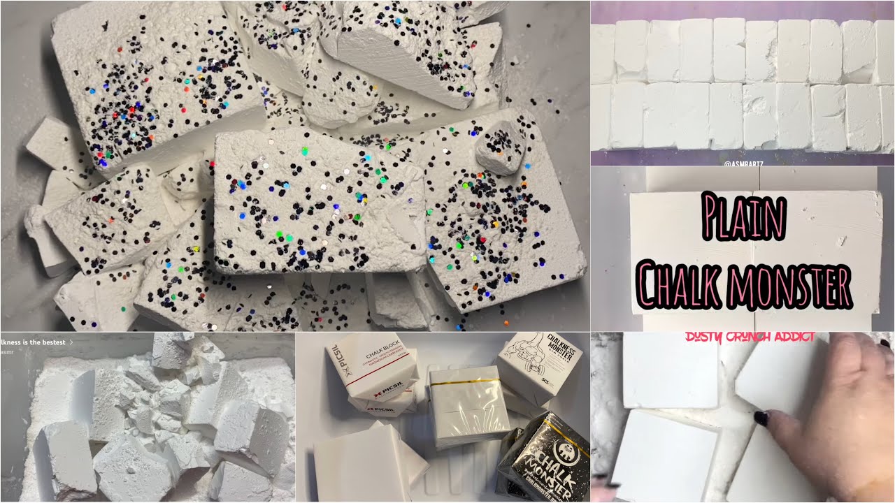 55+ Plain Jane Gym Chalk Blocks Crush | ASMR | EDITED COMPILATION