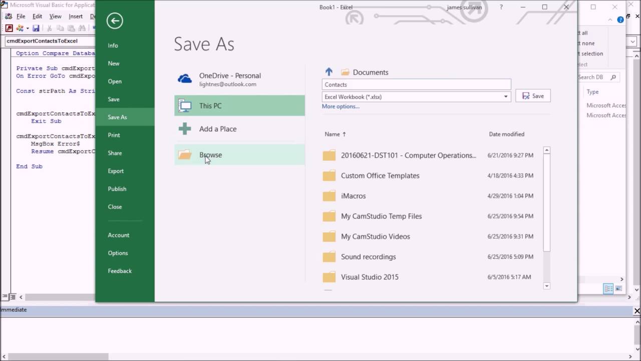 Excel Data Exports with Access VBA