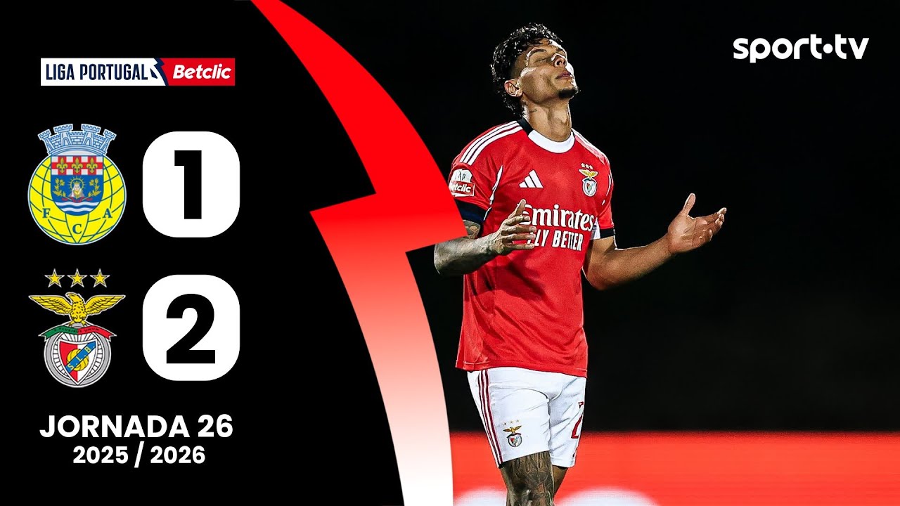 Resumo: Arouca 1-2 Benfica - Liga Portugal Betclic | sport tv