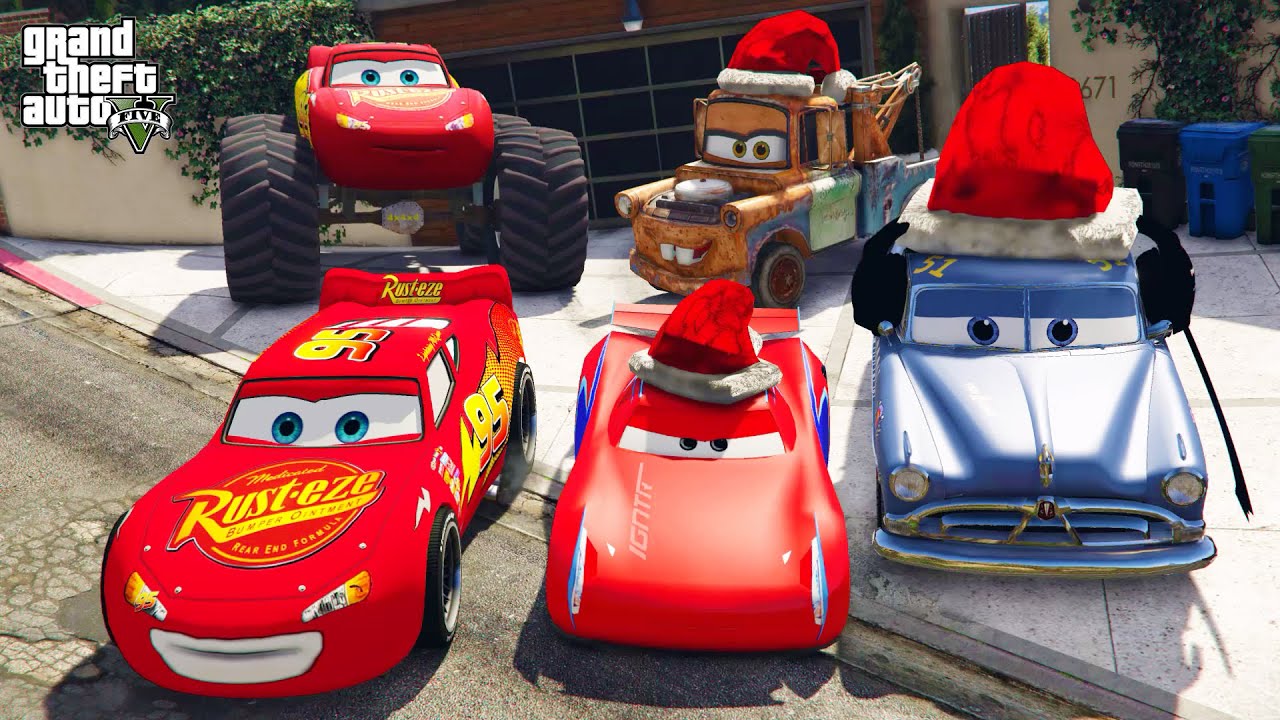 GTA 5 - Stealing DISNEY LIGHTNING MCQUEEN Cars with Franklin! | (Real Life Cars) #42