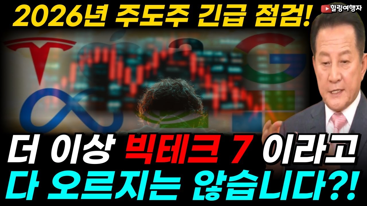 [2026년 주도주 긴급 점검!] 이제 빅테크 7개 다 사면 바보? 더 이상 '빅테크'라고 다 오르지 않습니다! 매그니피센트7 엔비디아 알파벳 구글 MS 애플 메타 테슬라 아마존
