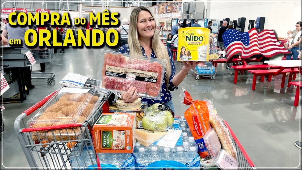 Primeiras Compras do Mês no COSTCO 🛒Supermercado ATACADISTA em ORLANDO nos 🇺🇸.
