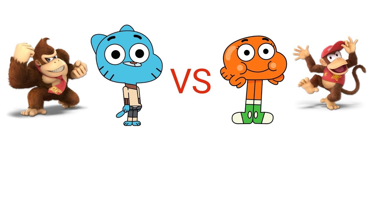 Mugen Gumball/Donkey Kong vs Darwin/Diddy Kong