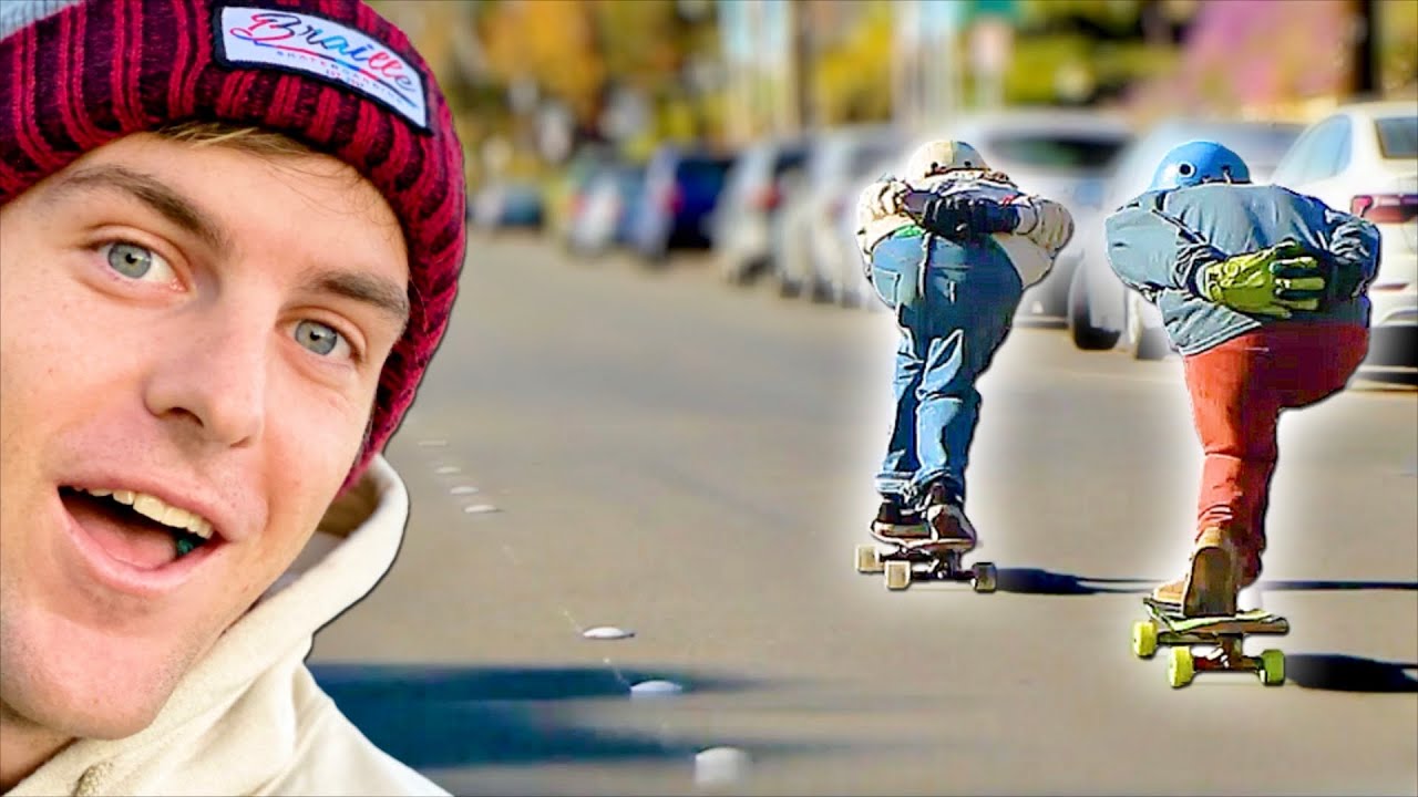50MPH SKATEBOARD HILL BOMB!