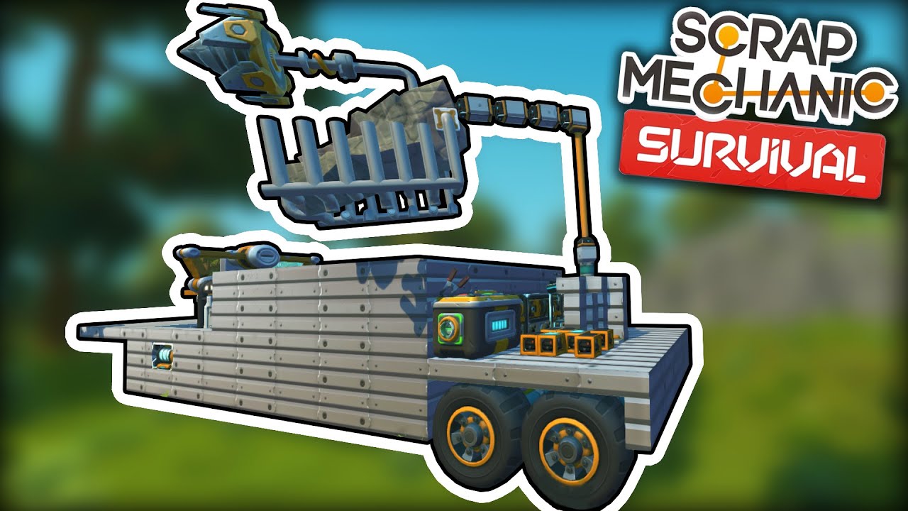 Upgrading the Rock Crusher with a Multi Function Robot Arm! (Scrap Mechanic Survival Ep.27)