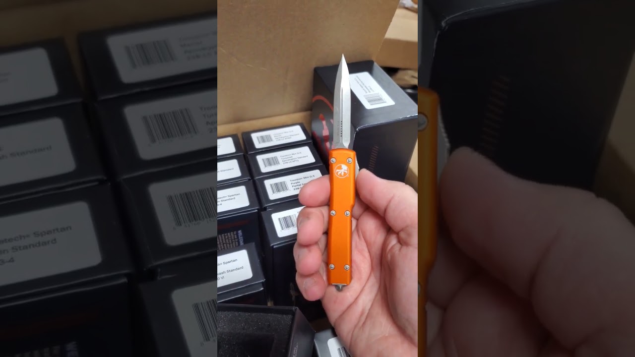 Microtech UTX -70 Orange double edge #shorts