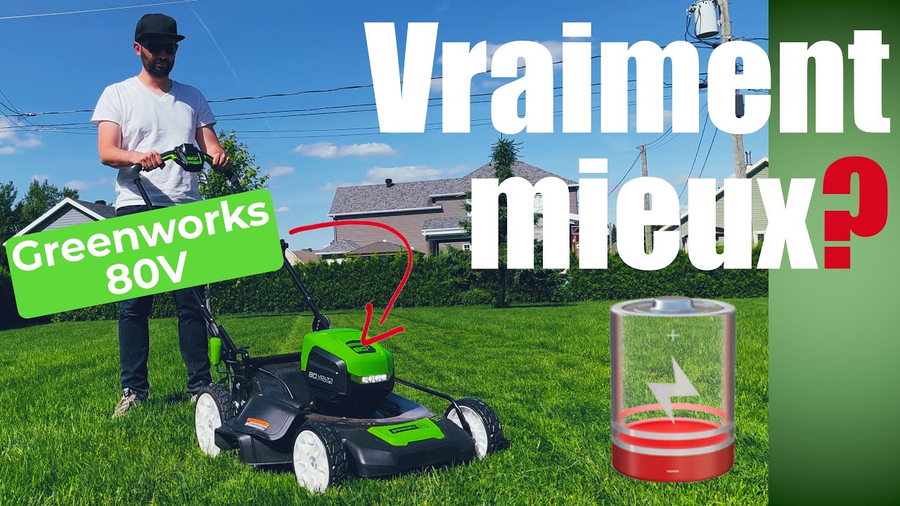Tondeuse à batterie Greenworks 21 pouces. Mieux qu'à essence?