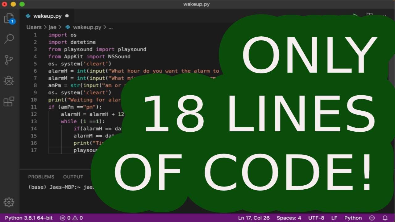Beginner Python Tutorial - Alarm with MP3 Sound Notification