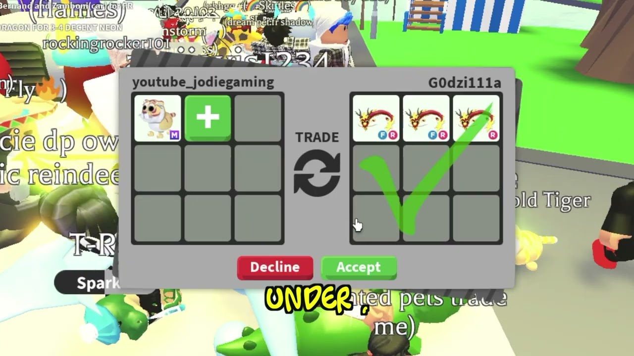 Trading Mega Gold Tiger|| Adopt me