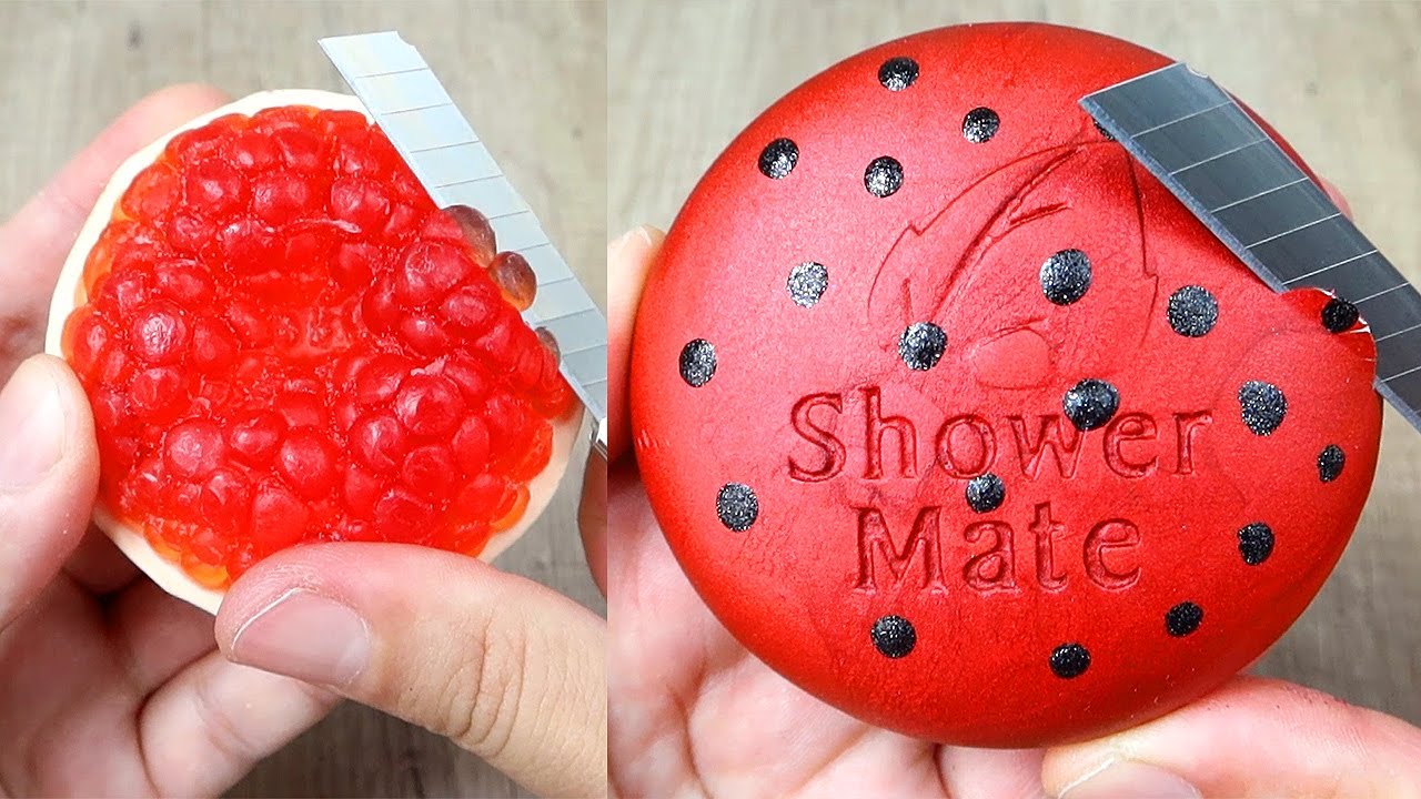 Relaxing Soap Cutting ASMR. Satisfying Soap and lipstick cutting. Corte de jabón - 715