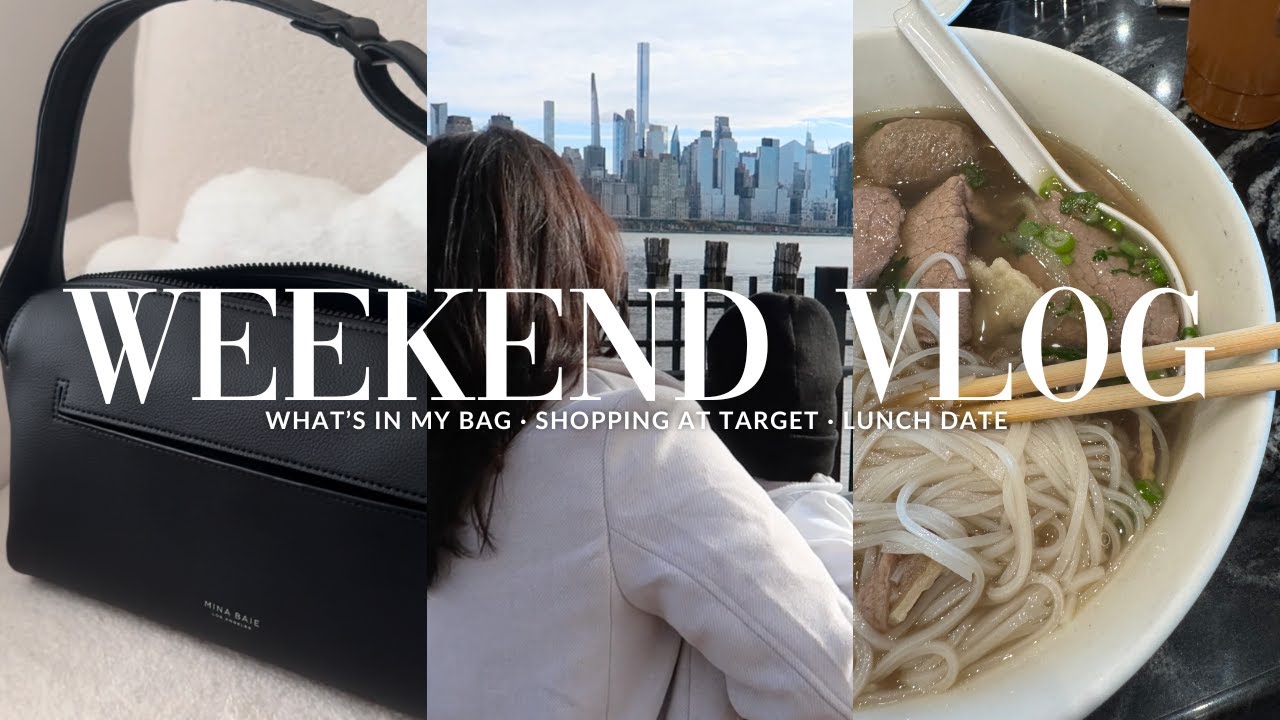 WEEKEND VLOG | what's in my bag, shopping at target + lunch date