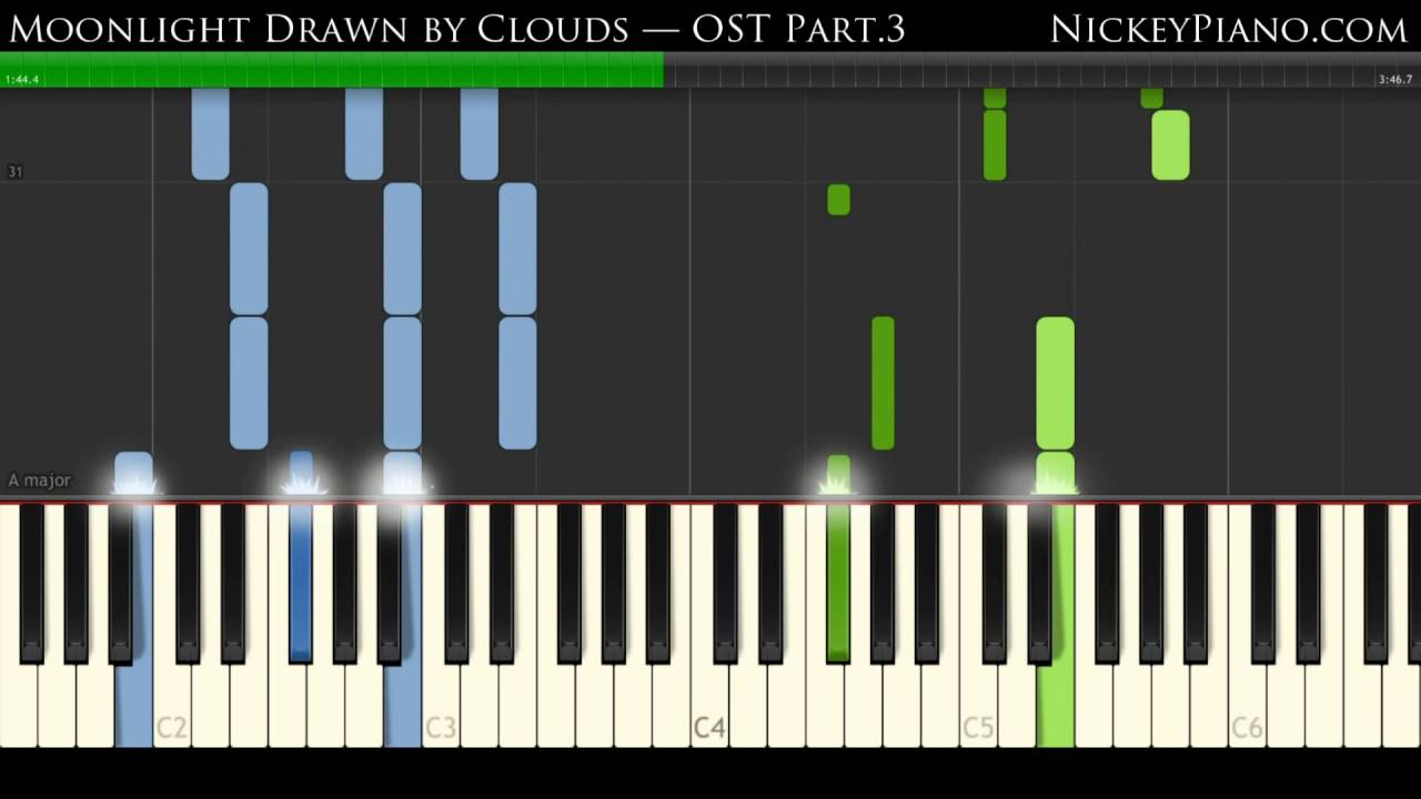 【Piano Tutorial】Moonlight Drawn by Clouds — OST Part.3 / 구르미 그린 달빛 / 雲畫的月光