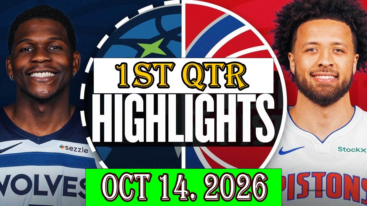 Minnesota Timberwolves vs Detroit Pistons 1st Qtr Highlights | Oct 14, 2026 | NBA Pre-Season 2026