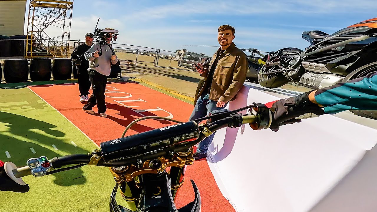 Jumping Dirt Bikes Over MrBEAST