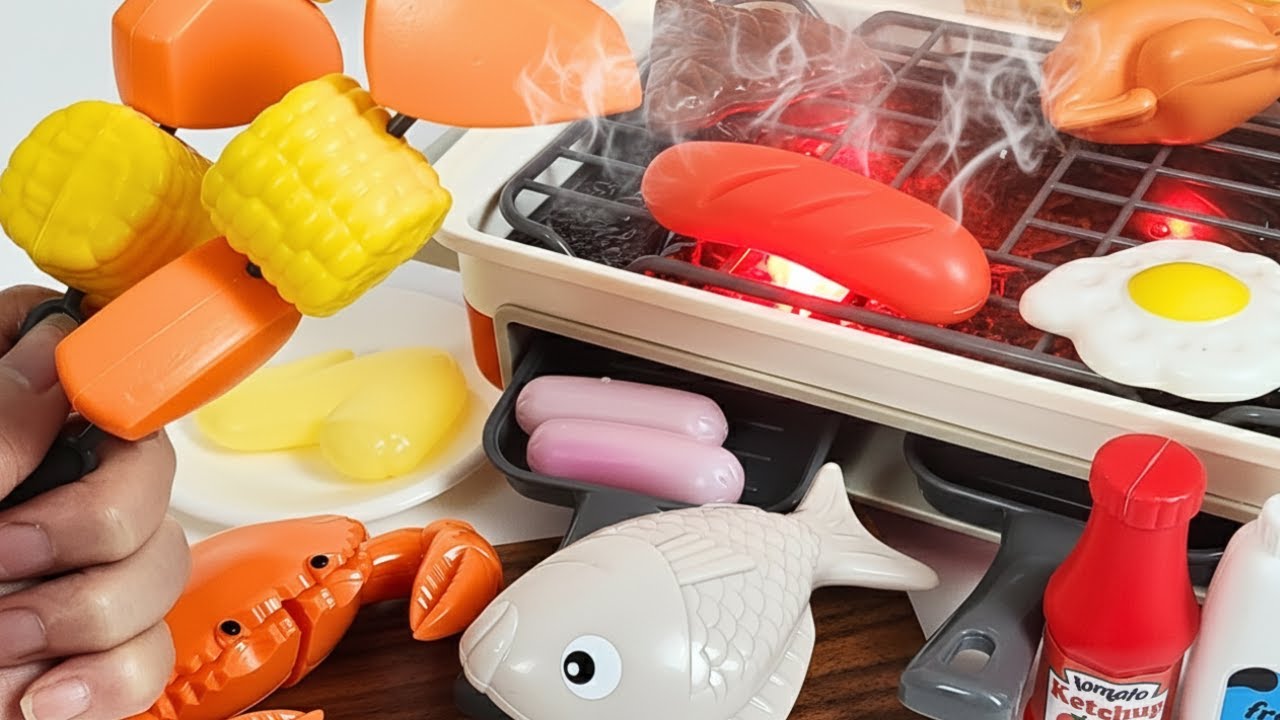 [🐹toy asmr🐹] Real Steam & Color Changing Toy BBQ 🥩✨ 진짜 같은 바베큐 장난감