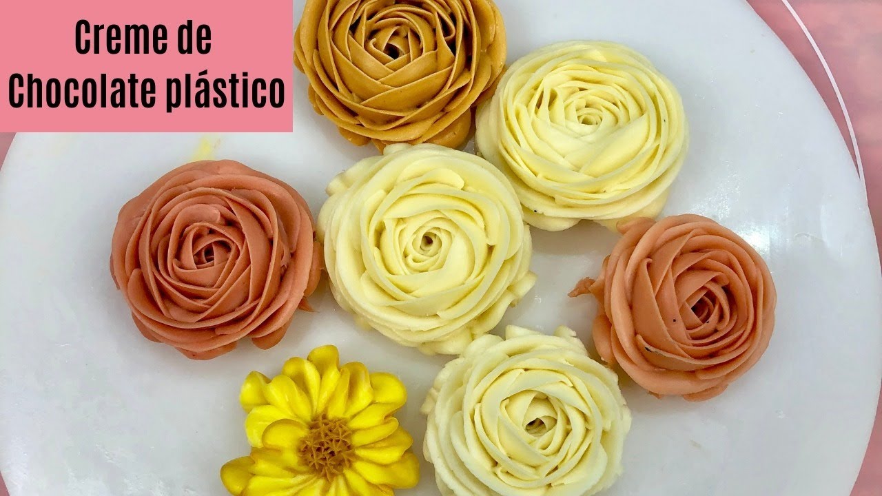 CREME DE CHOCOLATE PLÁSTICO PARA FAZER FLORES FLEXÍVEIS