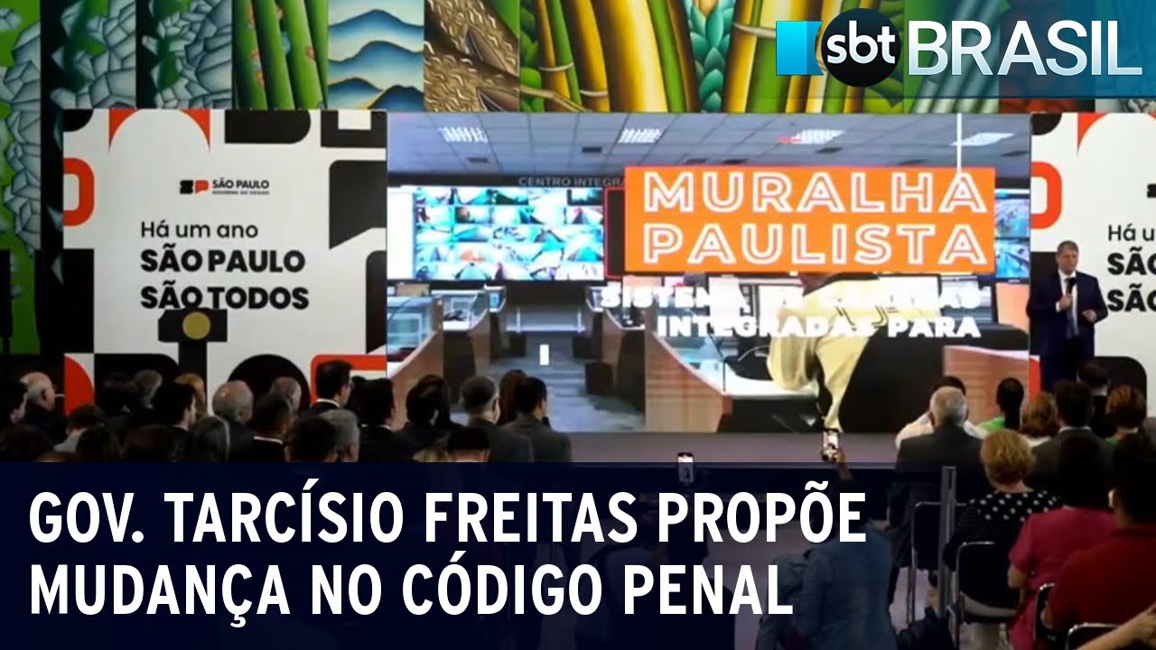 Governador de SP propõe mudança no código penal para crimes em custódia | SBT Brasil (22/12/23)
