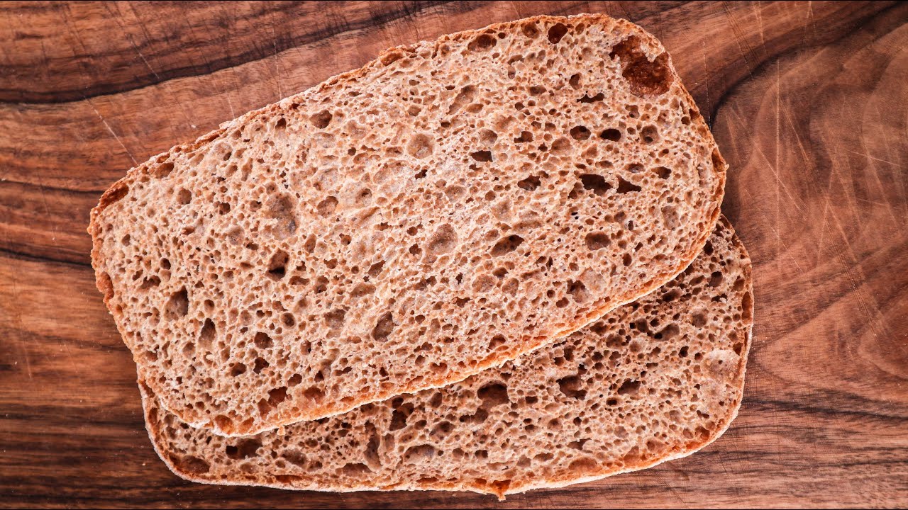 How to Make a 100% Hydration Whole Wheat Bread by Hand | No-Knead Recipe