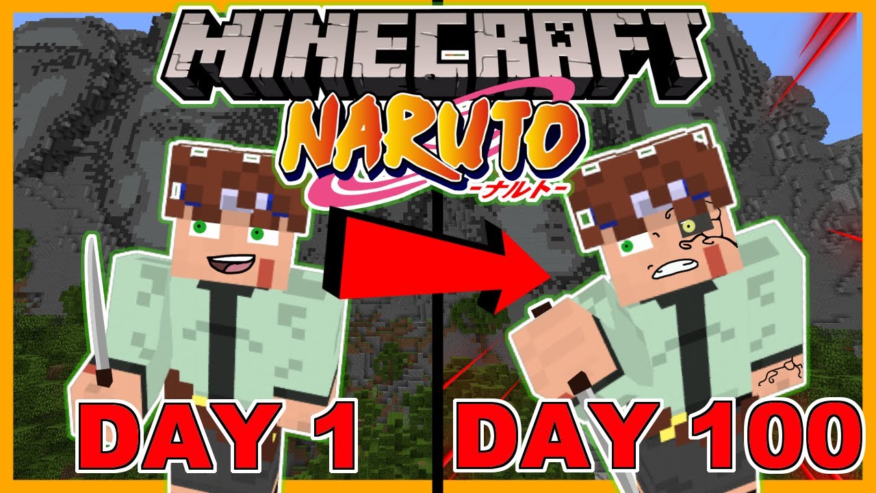 I Survived 100 Days in the Naruto Anime Mod for Minecraft! With a Custom Story!