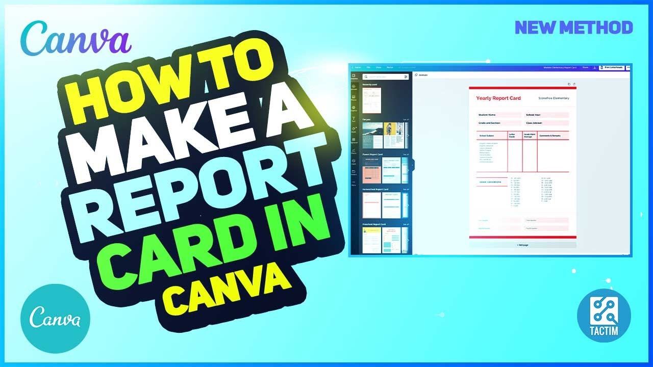 How to Make a Report Card in Canva - Easy Step by Step Tutorial 2025
