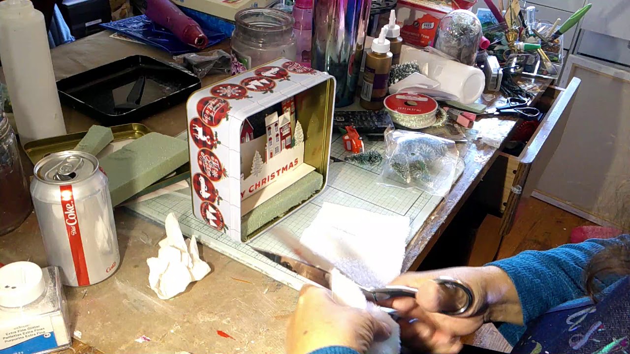 Dollar Tree Cookie Tin Shadowbox