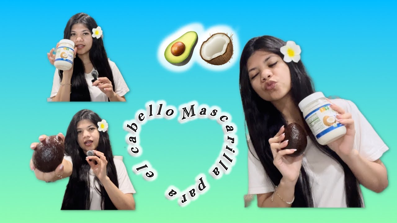 MASCARILLA DE AGUACATE 🥑Y ACEITE DE COCO🥥PARA EL CABELLO🍃💆🏻‍♀️🧖🏻‍♀️✨/#blogger #hair #cabellolargo