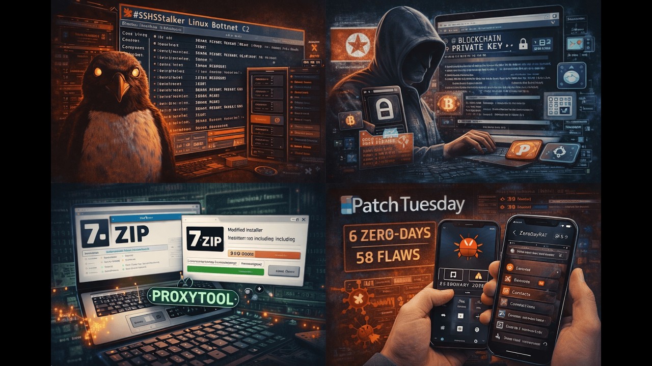 2026-02-11 | Botnet Linux con IRC, malware macOS para robar cripto, 6 zero-days en Windows
