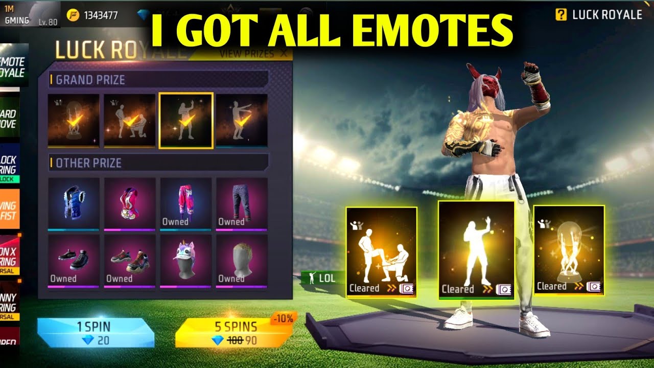Lol Emote Royale🥳- One Spin Trick🔥| New Emote Royale Spin Free Fire| Free Fire New Event | Ff Event