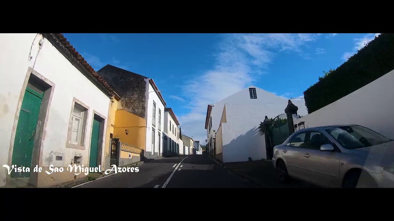 Driving by Vila Franca Sao Miguel Azores